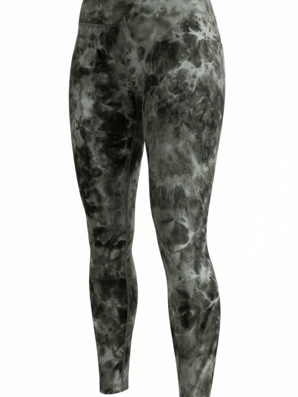 Lululemon High Rise Leggings Size 2 Green Gray Tie Dye — EUC